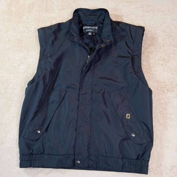 Dryjoys Other - Dryjoys by Footjoy Sleeveless Full Zip/Snap Windbreaker Men's Medium Black